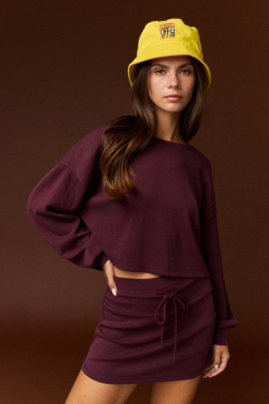 Merlot Soft Stretch Go-Anywhere Skort Set